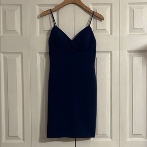 City Studio Blue Mini Dress with Spaghetti Straps